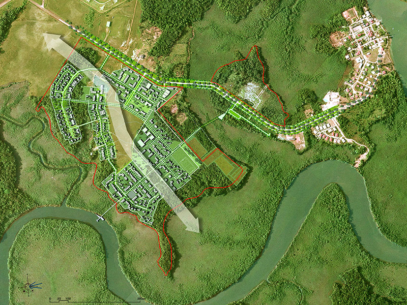 Montsinery Maitrise d'oeuvre urbaine en Guyane_creation d'un couloir ecologique