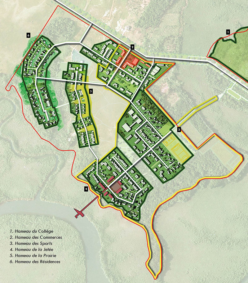 Montsinery Maitrise d'oeuvre urbaine en Guyane_principe des hameaux